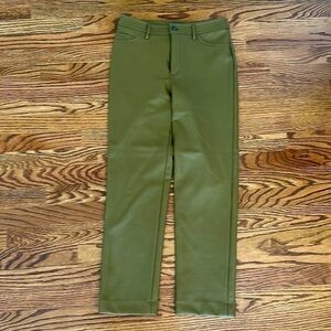 Halogen Five Pocket faux leather pants - Olive Green sz4